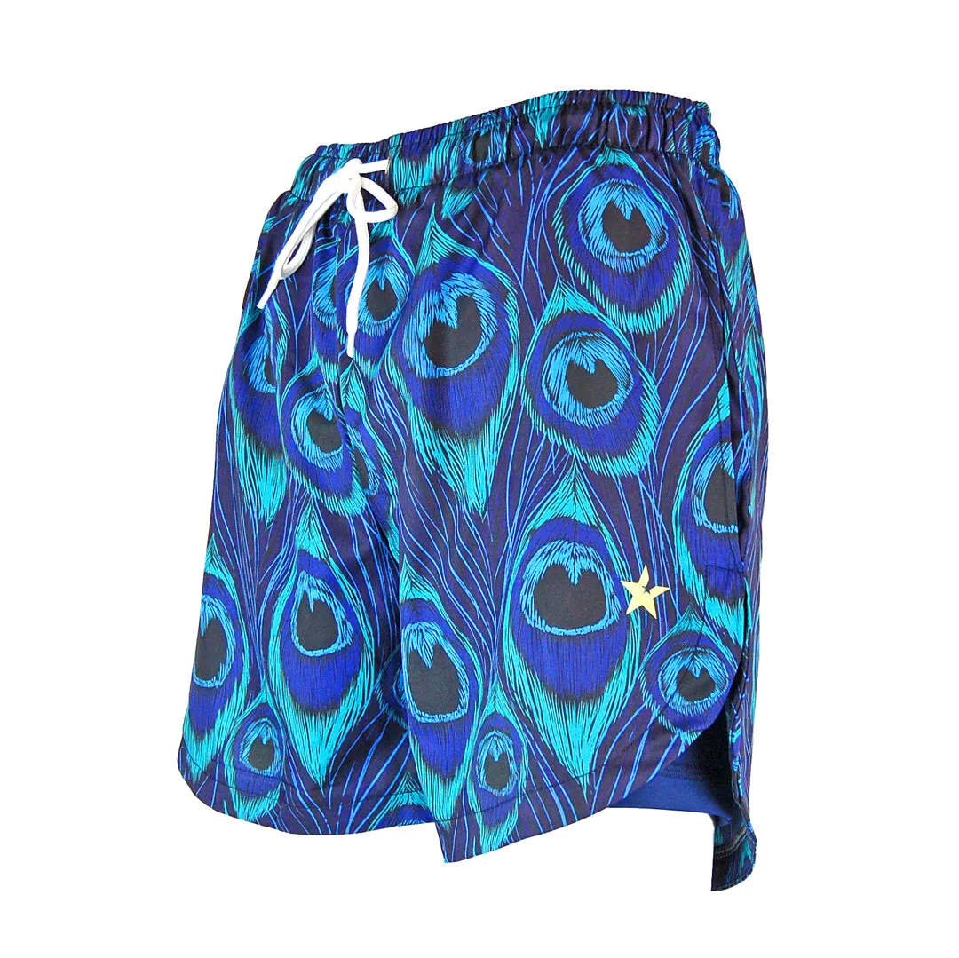 Sale Double Layer Jazzy Shorts | Blue Peacock