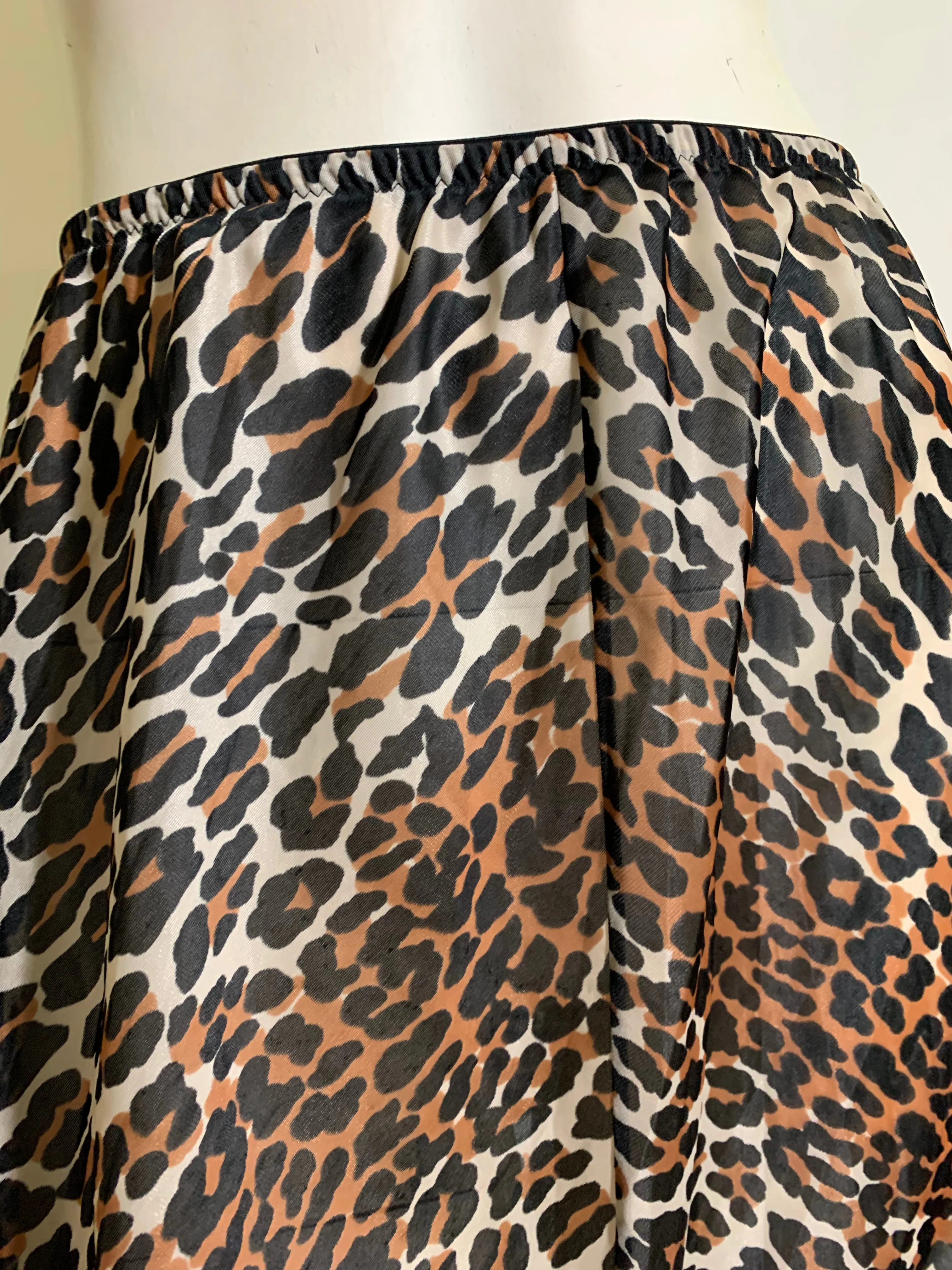 Sassy Leopard Print Mini Length Half Slip with Bow circa 1960s