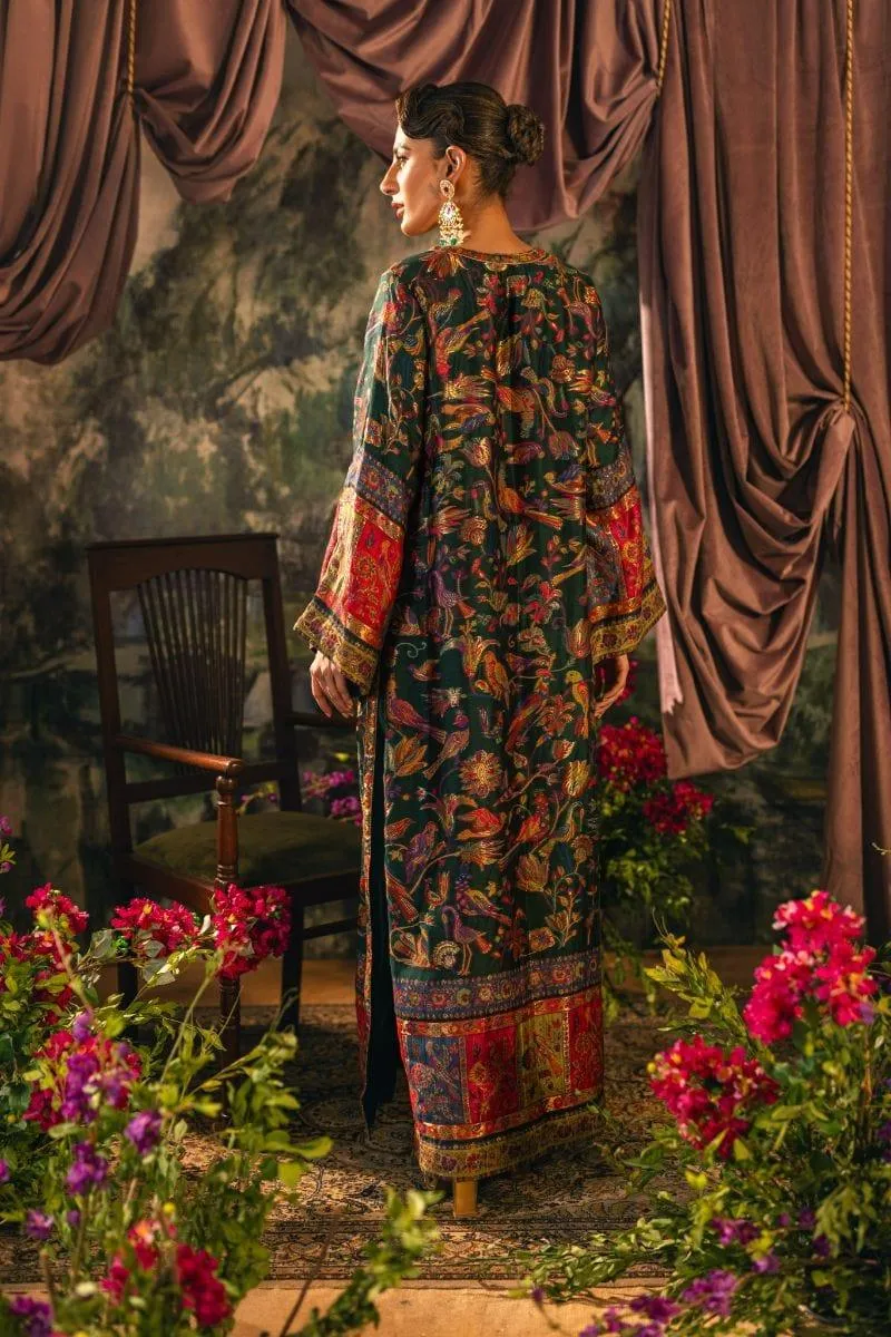 Shehrnaz - SHK-1206 - farah - Emerald Green - Banarsi Silk - 2 Piece