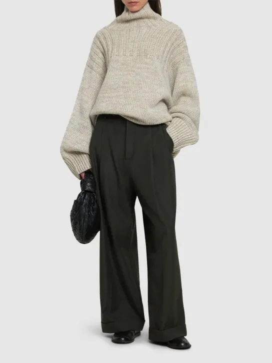 Soeur   Wally wool wide leg pants 