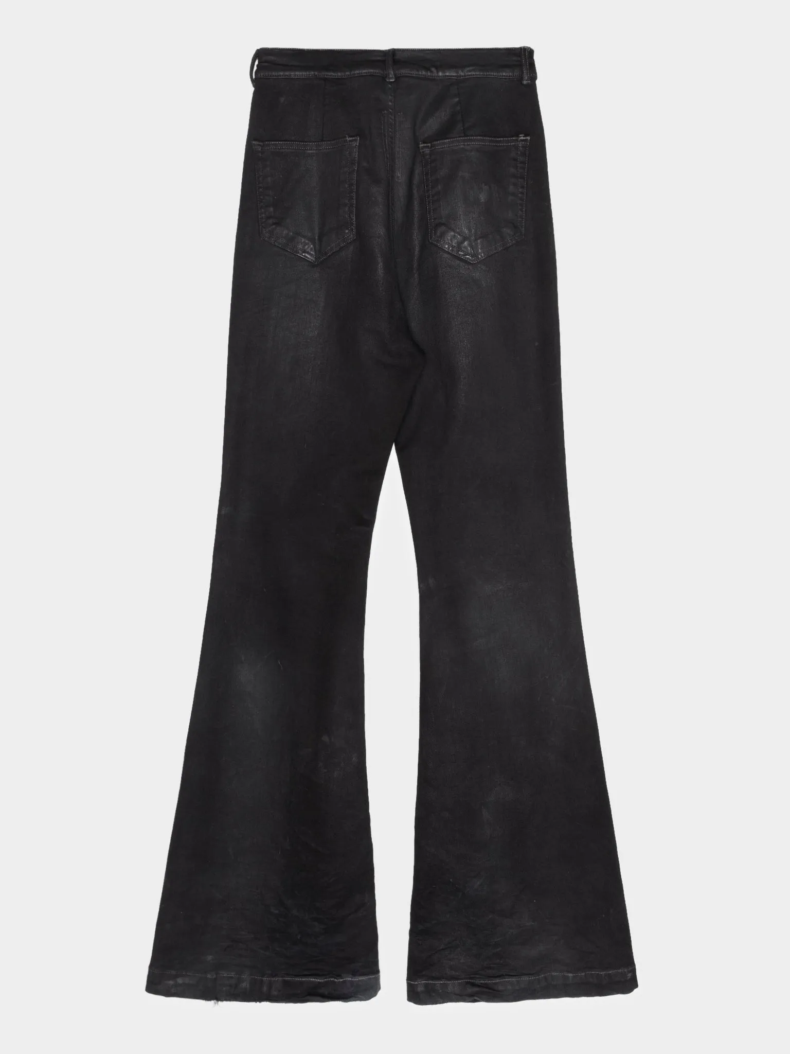 'Strobe' Waxed Bolan Bootcut Jeans