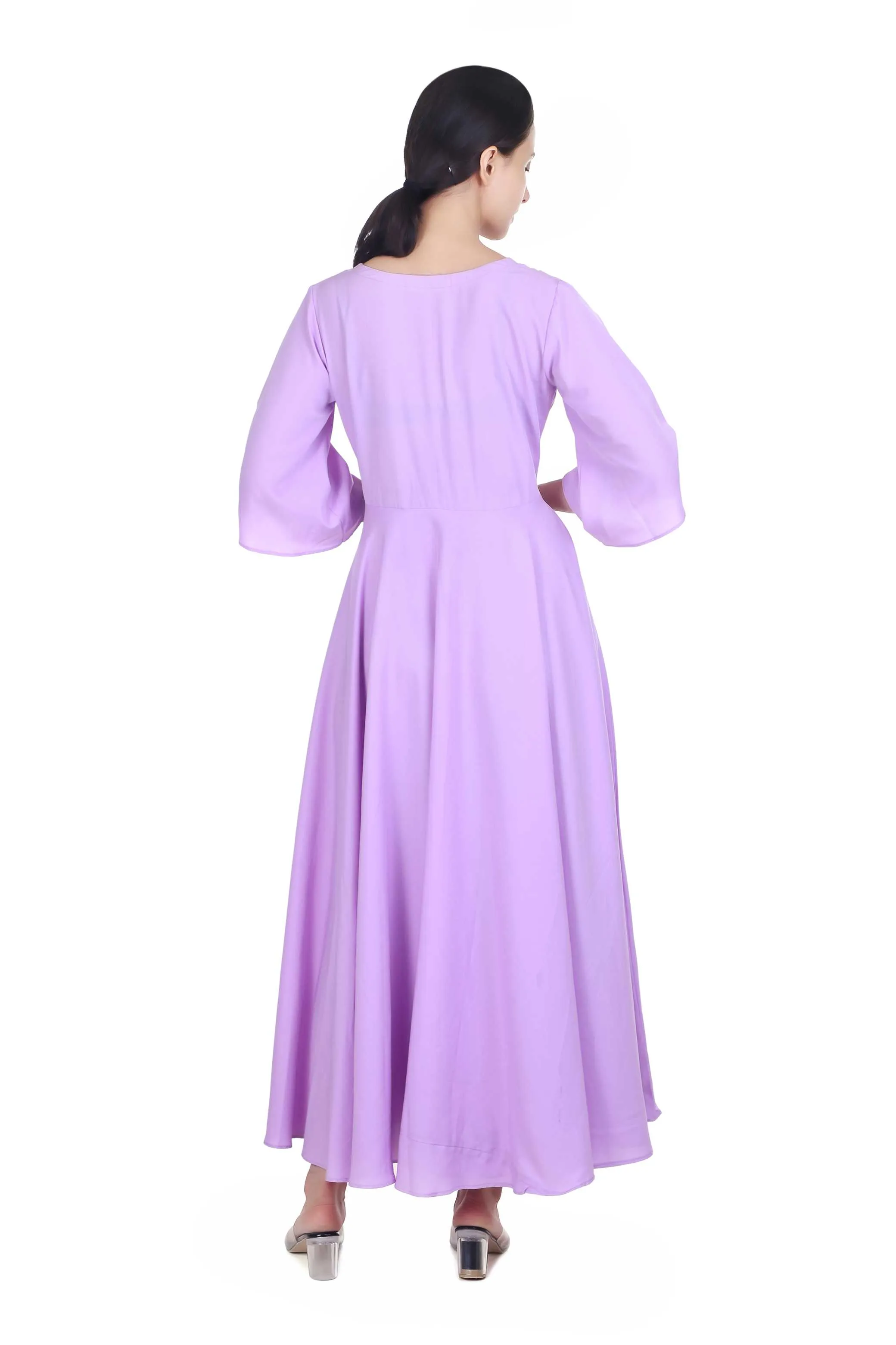 VIOLET A LINE FLARE DRESS FOR WOMEN