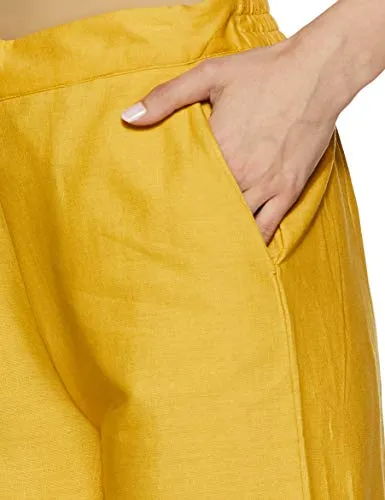 W for Woman Women's Flared Pants (19FEW60234-211529_Yellow_12)