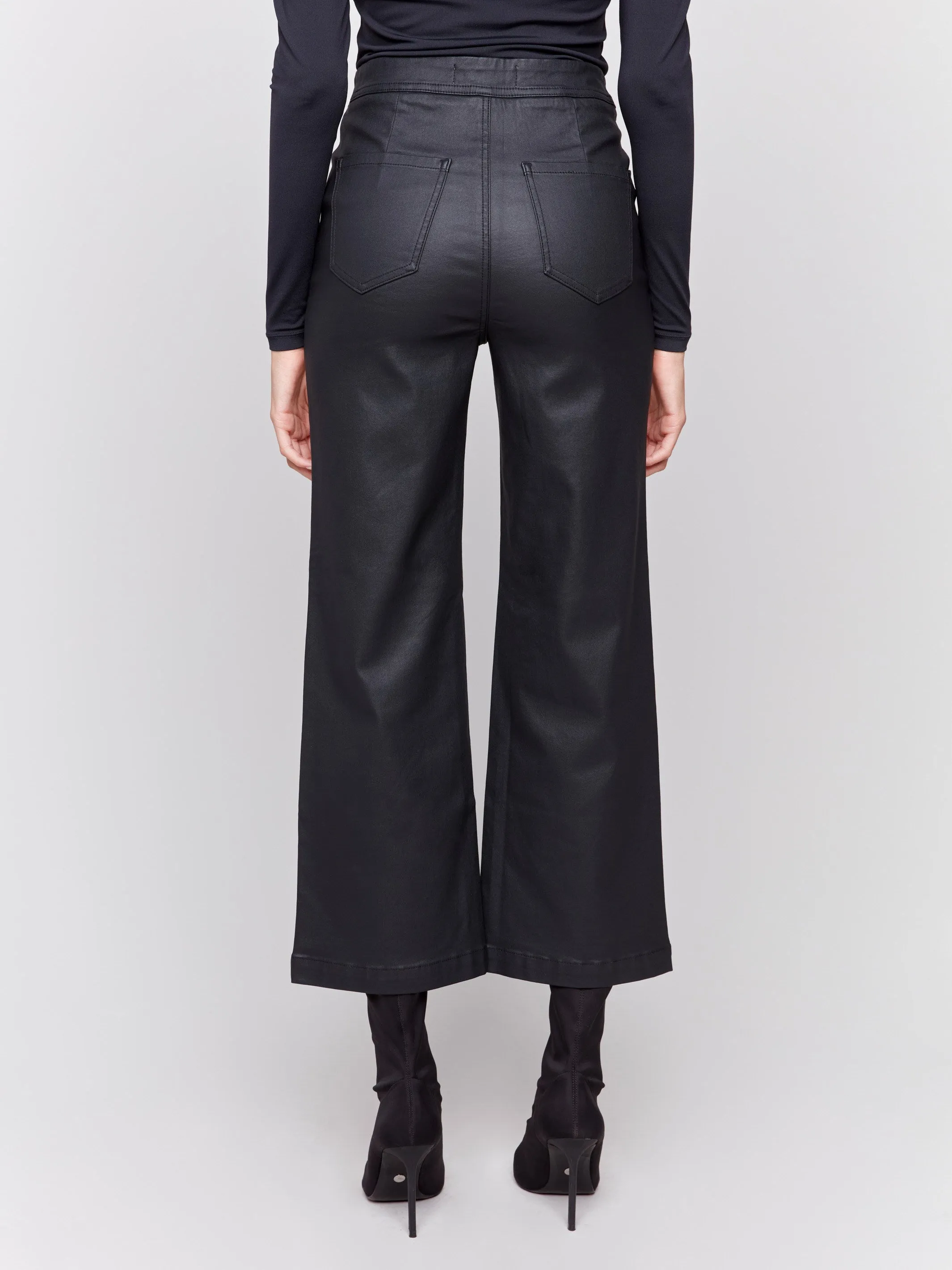 Wax Flared Pants - Black