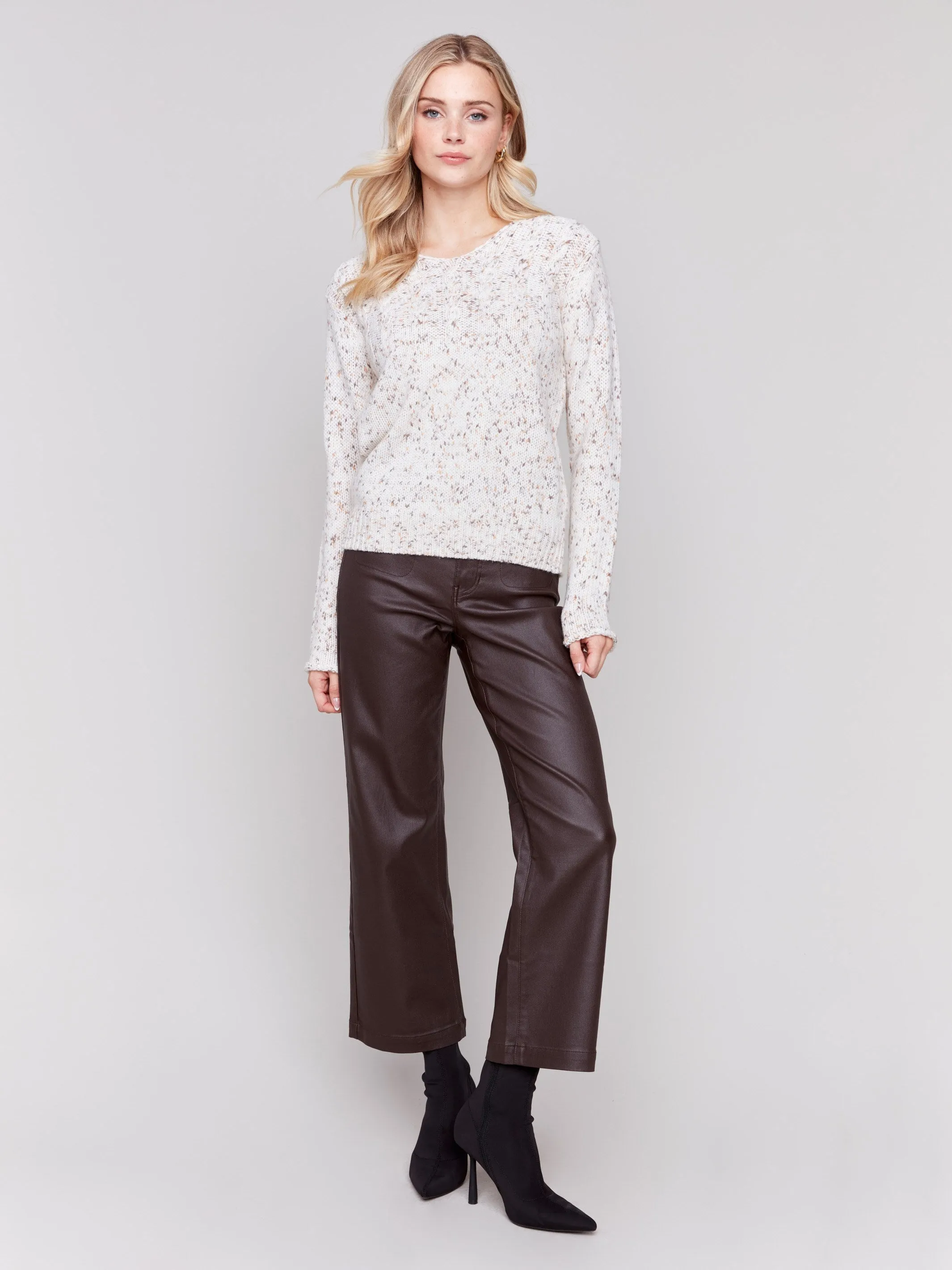 Wax Flared Pants - Mocha