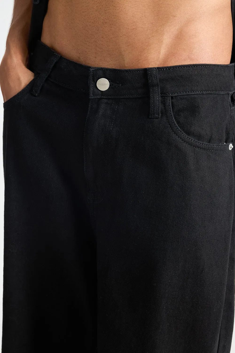 Wide Coal Washed Men's Jeans