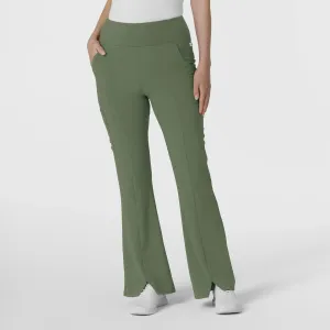 Wink Women's Cargo Flare Scrub Pant - Olive